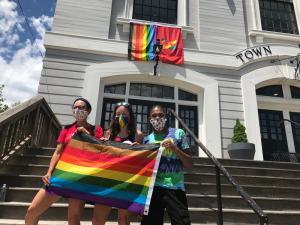 Pride Flag at Holliston Town Hall, 2020